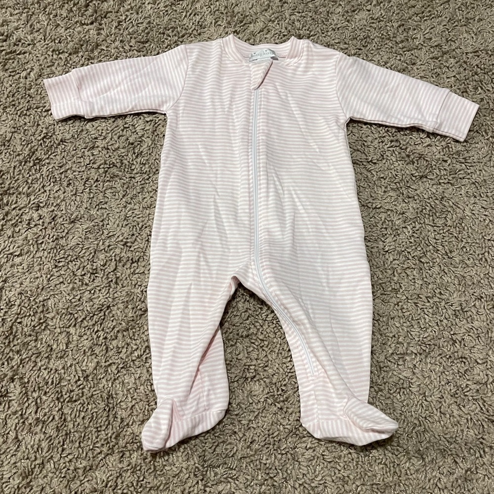 Kissy Kissy Pink Stripe Footie